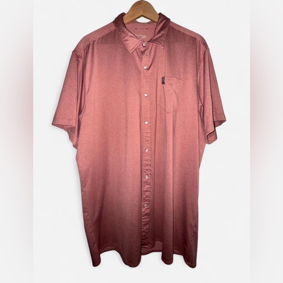 Men's Rust Button Up Shirt - Picture 1 of 4